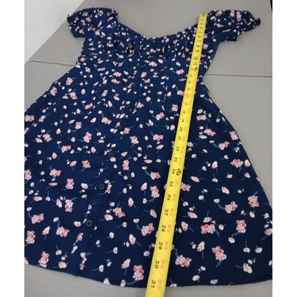 VTG Tixxi Y2K Babydoll Dress Womens Small Blue Dainty Floral Fairy Milkmaid 90's - Picture 8 of 11